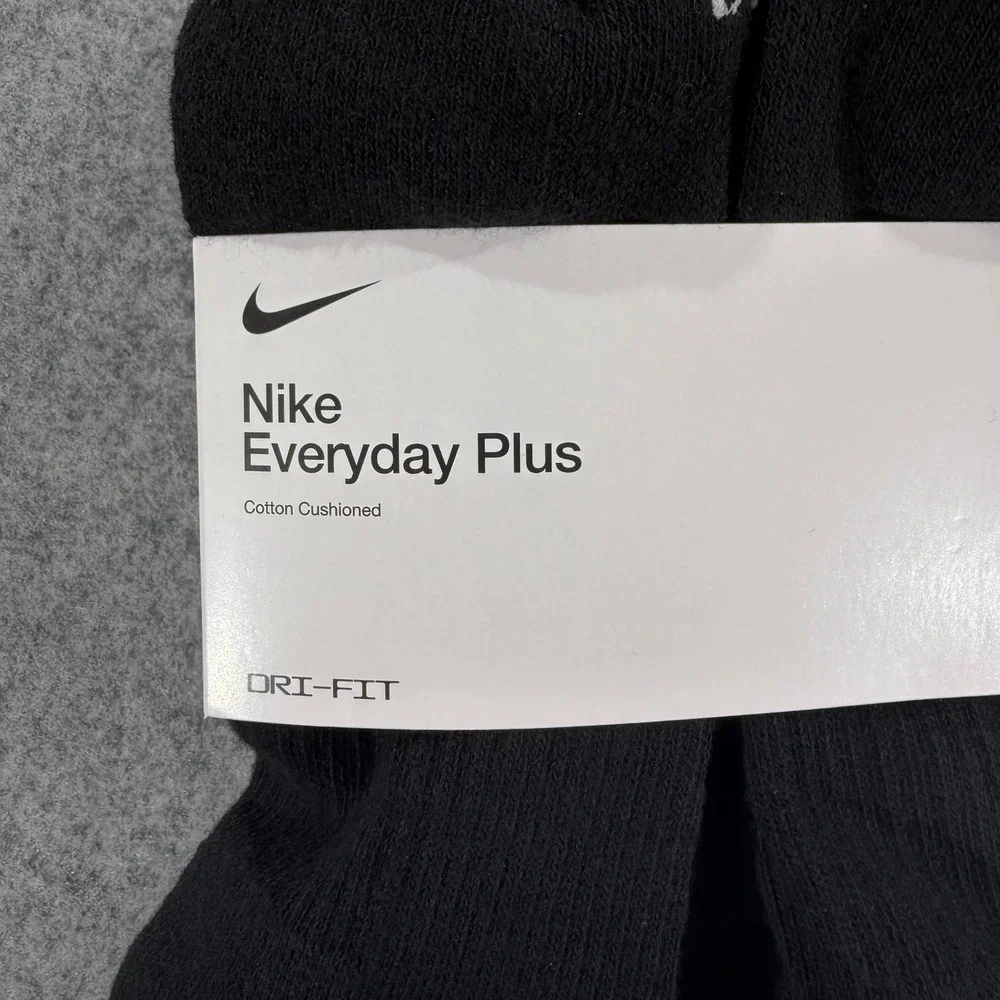 Nike Everyday Plus Cushioned Low Training Socks 6 Pair Black Mens XL 12-15